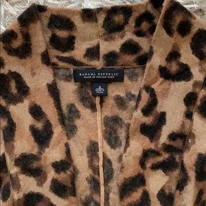 Leopard wool blend cardigan